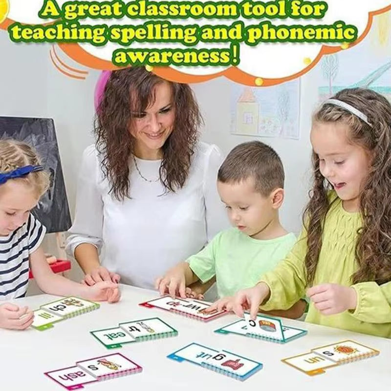 30 Read and Rhyme F Lip Books/ Vocabulary Flash Cards Word Families Flash Cards Word Family Build Book Educational Read Game