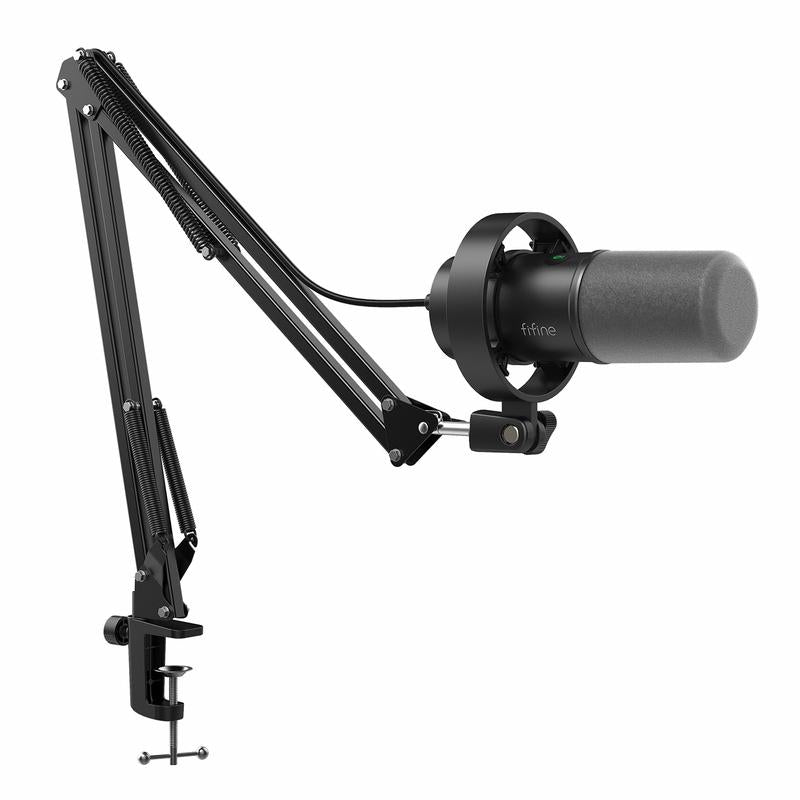 Fifine AM8 XLR/USB Gaming Microphone for Podcast Recording, Dynamic RGB Microphone with Quick Mute, Headphone Jack, Gain Knob, Volume Control, Desktop Computer Mic for PC Gamer, XLR Mic for Audio Interface Mixer