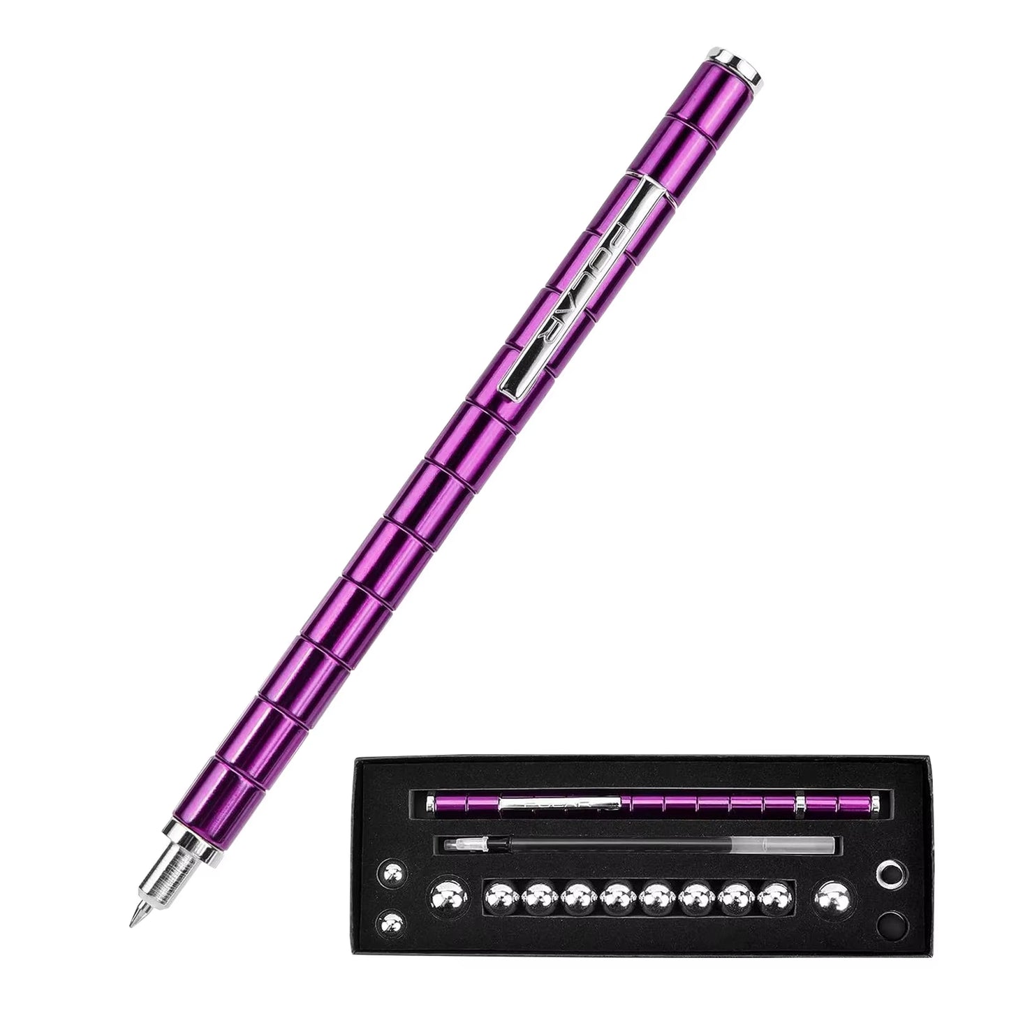 Anxiety Toy Pen, Magnetic Metal Stress Reduction Pen Desk Toy Multifunctional Deformable Writing Pen Children Adult Gift