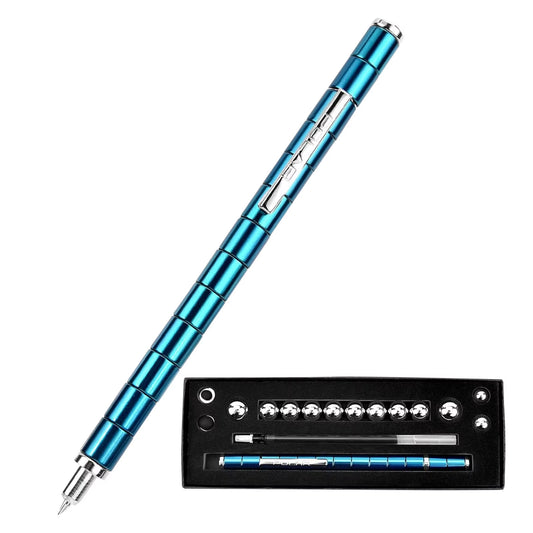 Anxiety Toy Pen, Magnetic Metal Stress Reduction Pen Desk Toy Multifunctional Deformable Writing Pen Children Adult Gift